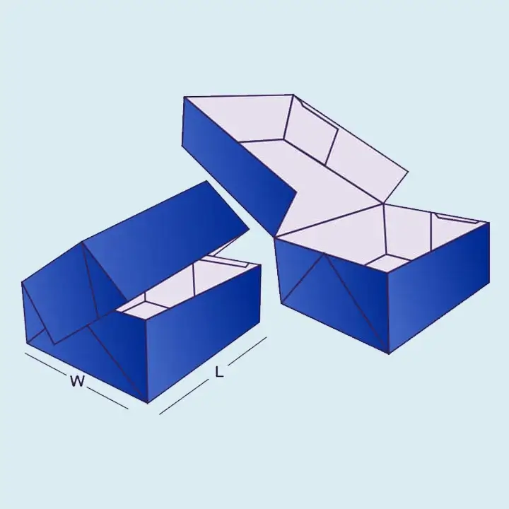 Cardboard six-corner tray box packaging with lid