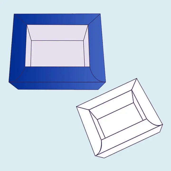 Double-wall open frame tray