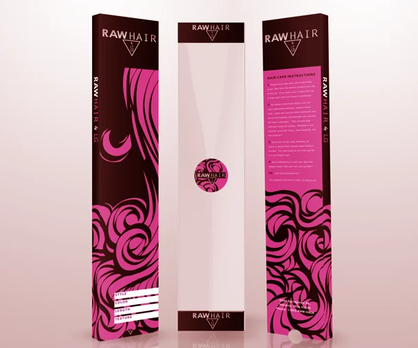 Hair Packaging with Insert