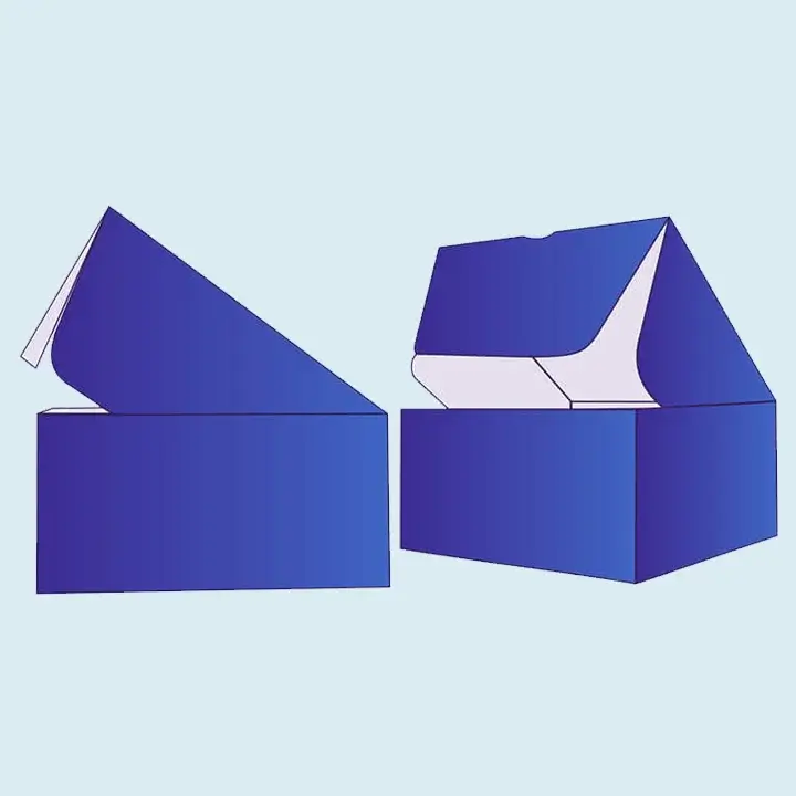 Retail packaging four-corner tray boxes