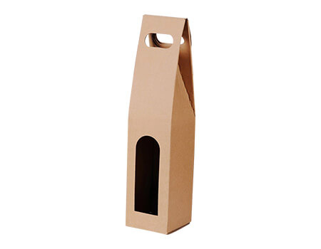 Custom One-Bottle Cardboard Carrier Boxes