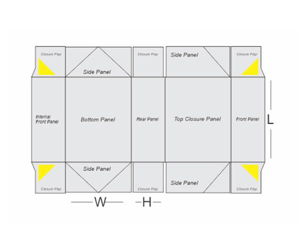 Six-Corner Tray with a Lid Packaging Template