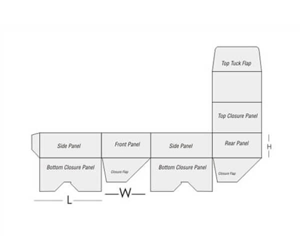 Auto Bottom Display Box With Lid Dieline