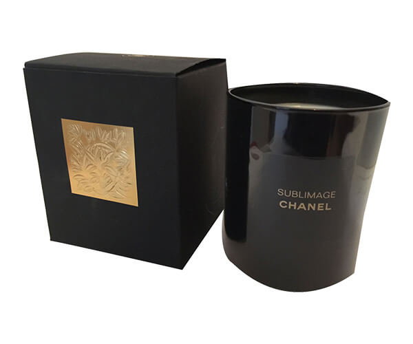 Custom Cardboard Black Candle Box Packaging