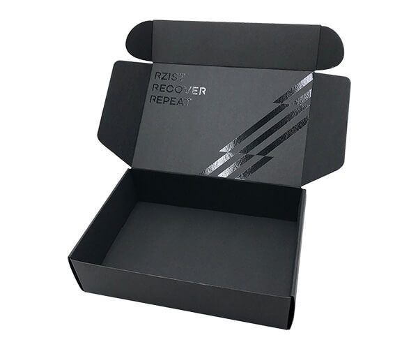 Black Coloured Mailer Boxes — Printed Corrugated Cardboard Black Mailers