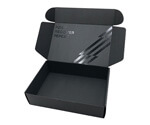 Custom Printed Black Mailer Boxes with Logo