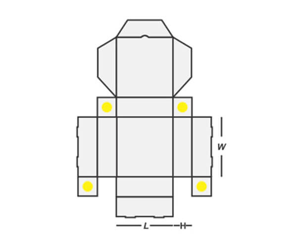 Double Locked Wall Lid Box Dieline