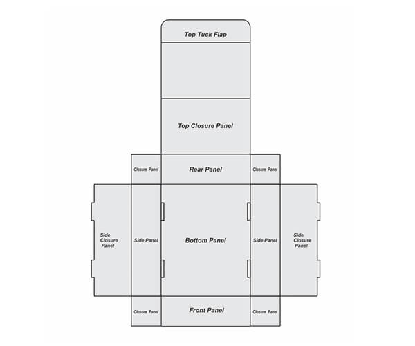 Double Wall Tuck Top Box Dieline