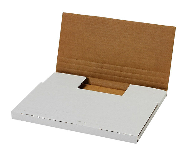 White and Brown Easy Fold Mailer Box