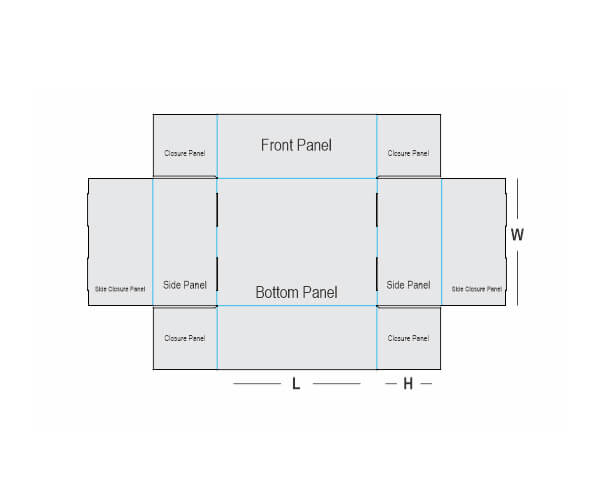 Foot Lock Tray Dieline