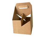 Cardboard Four-Pack Bottle Carrier Packaging