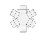 Hexagon Two-Piece Box Dieline