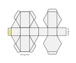 Hexagon Box Dieline