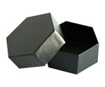 Black Hexagon-Shaped Rigid Box