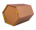 Brown Kraft Hexagonal Rigid Luxury Packaging