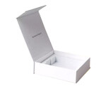 White Rigid Box in Hinged Flip-Lid Style
