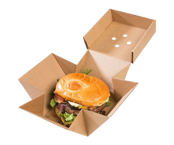 Die-Cut Natural Brown Kraft Burger Box