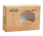 Recyclable Brown Kraft Soap Box With Die-Cut Window