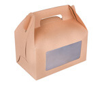 Recyclable Brown Kraft Gable Box With Plastic Window