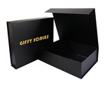Black Coloured Rigid Boxes with Magentic Lock