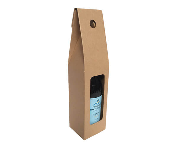 Cardboard One-Bottle Tote Packaging