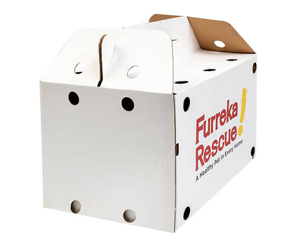 Cardboard dog outlet carrier