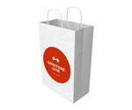 White Paper Bag with Logo