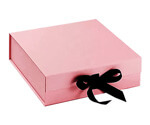 Pink Rigid Presentation Box with Ribbon
