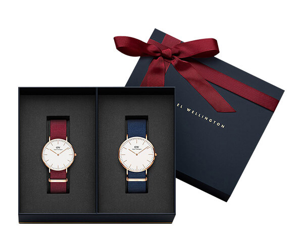 Rigid Luxury Wrist Watch Box Packaging with Ribbon