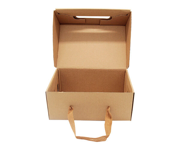 Corrugated Cardboard Shoe Packaging Box with Handle