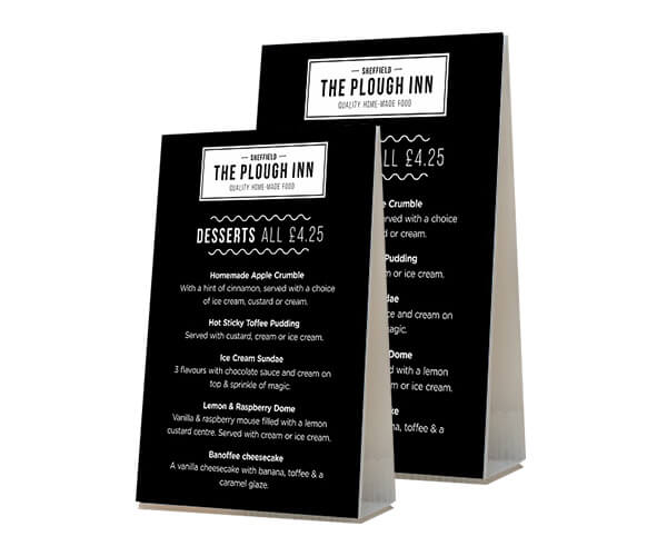 High Quality Table Tents