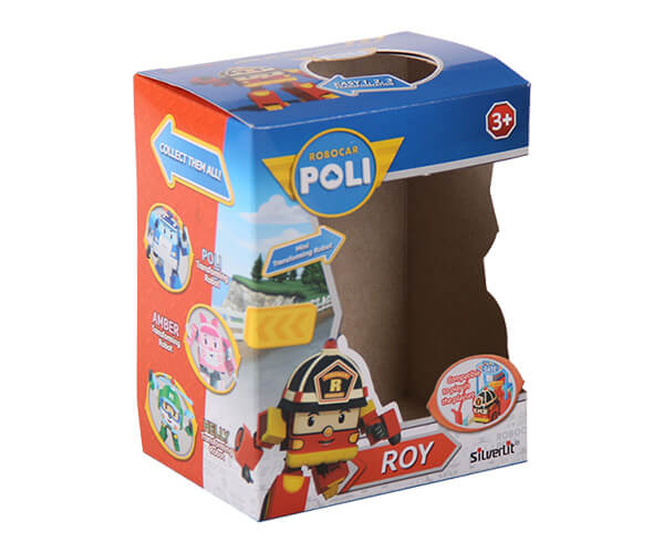 Toy Box Packaging With Die Cut Clear Plastic Window