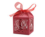 Red Wedding Favour Box with Ribbon